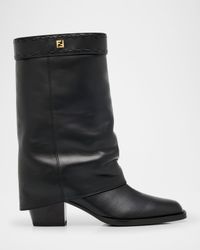 55mm Minerva Leather Trompe L'oeil Pant Booties
