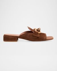 Enna Suede Chain Loafer Mules