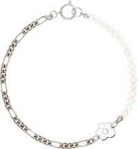 IN GOLD WE TRUST PARIS Silver & White Flower Pearl Necklace