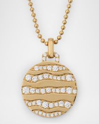 18K Yellow Gold Alma Dos Rio Diamond Pendant Necklace