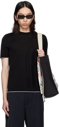 JACQUEMUS Black 'Le t-shirt Tricot' T-Shirt
