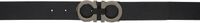 Ferragamo Black & Brown Adjustable Gancini Reversible Belt