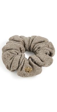 Lele Sadoughi Tweed Scrunchie Stone One Size