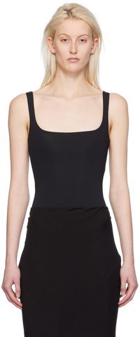 Entire Studios Black Square Neck Bodysuit