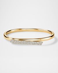 Inside/Out 18K Yellow Gold Diamond Flip Bangle Bracelet
