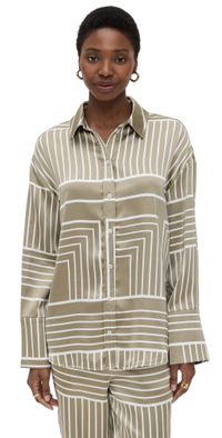 4th & Reckless Amira Shirt Sage Print S