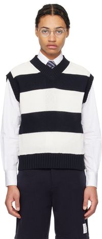 Thom Browne Navy Rugby Vest