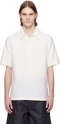 Jil Sander Off-White Virgin Wool Polo