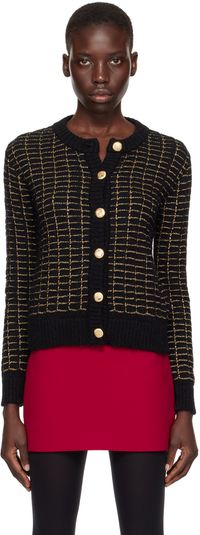 Ernest W. Baker Black Check Cardigan