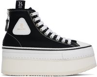 R13 Black Courtney Platform High Top Sneakers