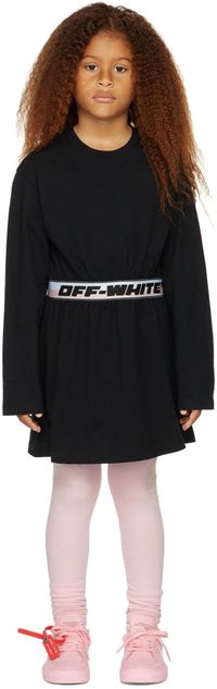 Off-White Enfant | Robe noire à bande à logo