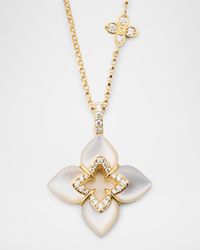 Souffle 18K Yellow Gold Diamond Venetian Princess Necklace with Gemstones