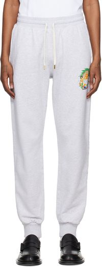 Casablanca Gray 'Triomphe D'Orange' Sweatpants