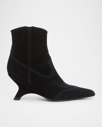 Shadow Suede Western Booties