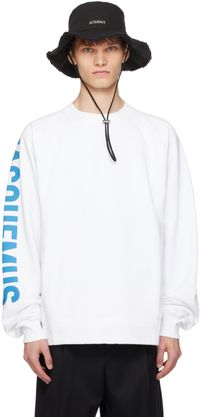 JACQUEMUS White La Casa 'Le sweatshirt Typo' Sweatshirt