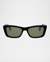 Lettering 53mm Rectangle Sunglasses