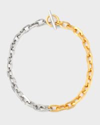 Two-Tone Link Necklace, 18"L