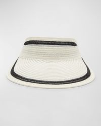 Ricky Two-Tone Braided Straw Visor