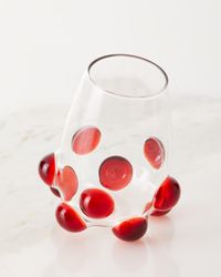 Bubble Wine Glass, Red