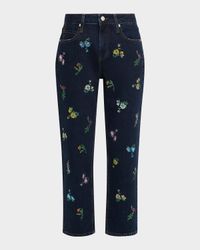 Joy And Mirth Embellished Straight-Leg Ankle Boyfriend Jeans