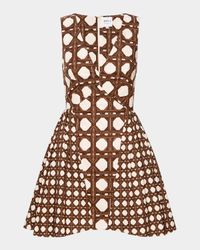 Rattan Tile Cerise Mini Dress