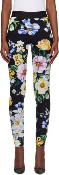 Dolce&Gabbana Black Printed Leggings
