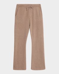 Men's Cotton and Cashmere Double-Knit Flare-Leg Trousers