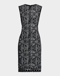 Avado Sleeveless Two-Tone Knit Dress