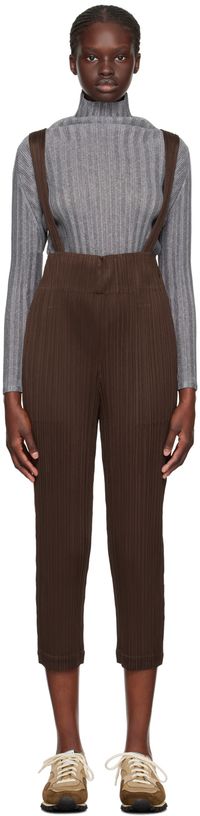 PLEATS PLEASE ISSEY MIYAKE Brown Monthly Colors September Jumpsuit