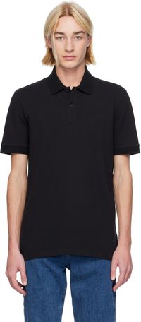 BOSS Black Embroidered-Logo Polo