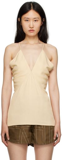 TOTEME Camisole drapée beige