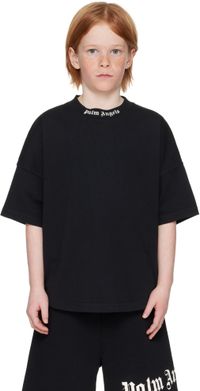 Palm Angels Kids Black Logo Block T-shirt