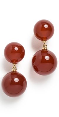 LIÉ STUDIO The Hannah Earrings Red Carnelian One Size