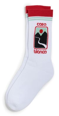 Casablanca Printed Sports Socks Mountain Sunset Valley L