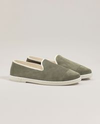 Angarde - Chausson homme cuir, kaki clair - Taille 46 - Kaki