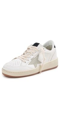 Golden Goose Ballstar 2 Leather Upper And Spur Suede Star Shiny Leather Heel White/Ice/Black 41