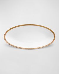 Soie Tressee 24K Gold-Plated Oval Platter, 14"