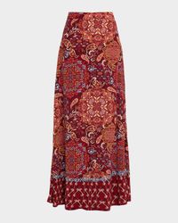 Raelynn Medallion-Print Maxi Skirt