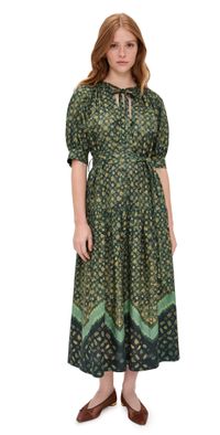 o. p.t Aksoy Dress Green Floral XXS