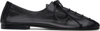 HEREU Black Plegada Supple Shiny Oxfords