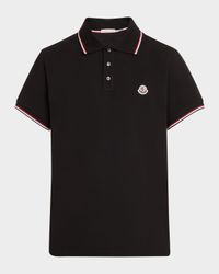 Men's Classic Flag-Trim Polo Shirt