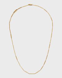 18k Unisex Uomo Coiled Station Link Necklace