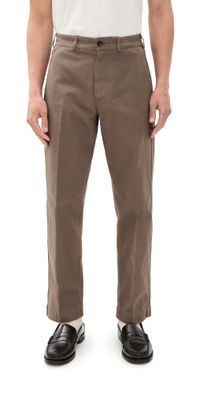 Knickerbocker Canal Tapered Gabardine Cotton Pants Granite 36