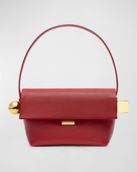 Le Rond Carre Leather Shoulder Bag