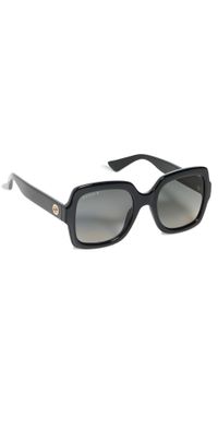 Gucci Oversized Square Sunglasses Black/Black/Grey One Size