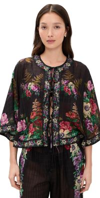 Sea Viktoria Print Tie Front Top Multi XS