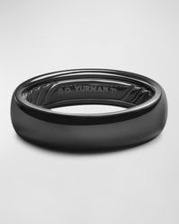 Men's DY Classic Band Ring in Titanium, 6mm