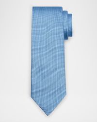 Men's Tonal Micro-Grid Tie