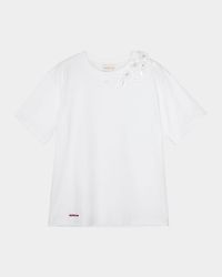 Floral Beaded Short-Sleeve Tee