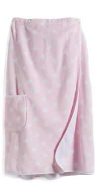 Weezie Towel Wrap Tossed Pink Hearts XL/XXL